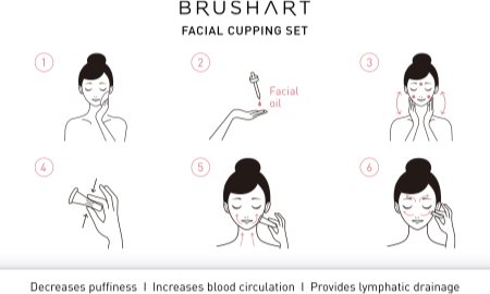 BrushArt Home Salon Facial cupping set sejas banku komplekts