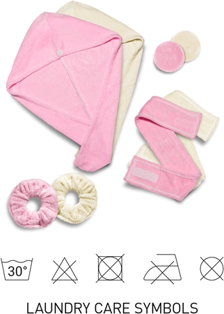 BrushArt Home Salon Cosmetic set kit de démaquillage en microfibre Cream