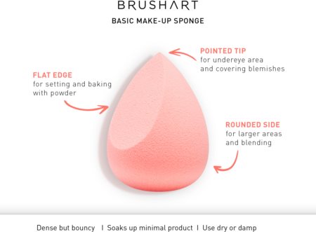 BrushArt Make-up Sponge Basic tarkka meikkivoidesieni