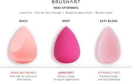 BrushArt Make-up Sponge Basic burete precizie pentru fond de ten