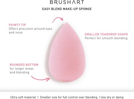 BrushArt Make-up Sponge Easy Blend hubka na make-up