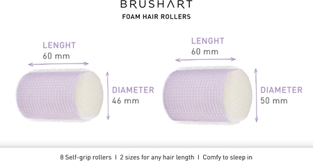 BrushArt Hair Foam hair rollers wałki samoprzyczepne