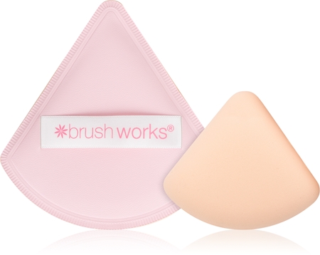 Brushworks Triangular Powder Puff Duo applicatore in spugna per fondotinta