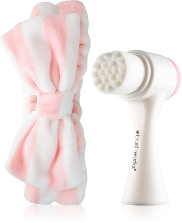 Brushworks Luxury Facial Cleansing Brush & Headband Set Gift Set for women