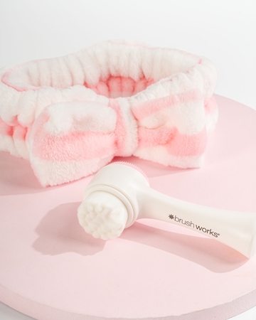 Brushworks Luxury Facial Cleansing Brush & Headband Set Gift Set for women