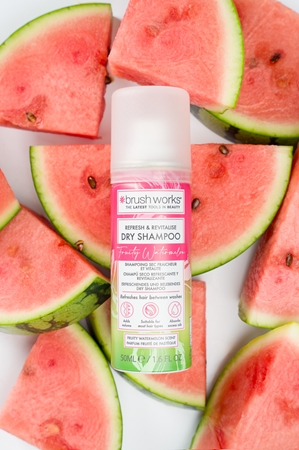 Brushworks Refresh & Revitalise Watermelon Dry Shampoo kuivashampoo