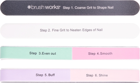 Brushworks Shape & Shine šestistranný lešticí pilník na nehty