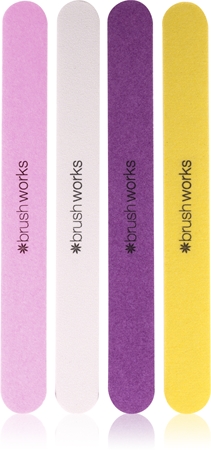 Brushworks Nail Files Coloured kit di limette per le unghie