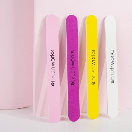 Brushworks Nail Files Coloured kit di limette per le unghie