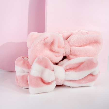 Brushworks Makeup Headbands fascia cosmetica con fiocco