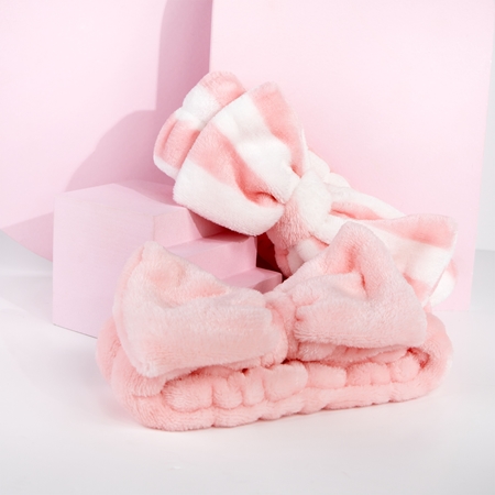 Brushworks Makeup Headbands fascia cosmetica con fiocco