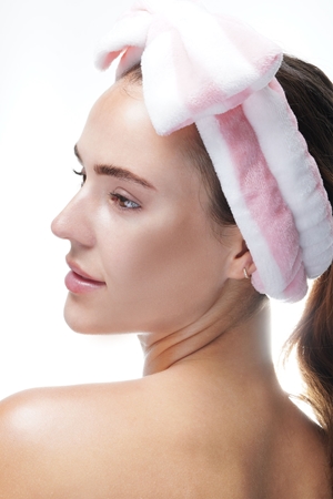 Brushworks Makeup Headbands fascia cosmetica con fiocco