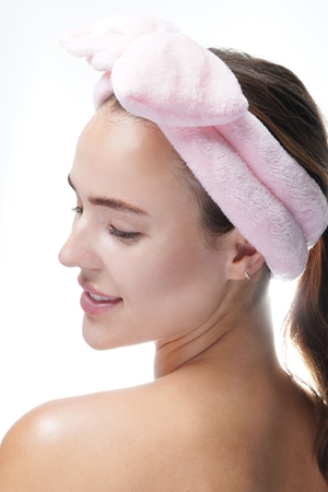 Brushworks Makeup Headbands fascia cosmetica con fiocco
