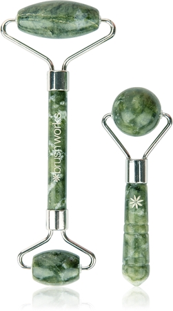 Brushworks Jade Roller & Globe Set rouleau de massage visage et accessoire de massage
