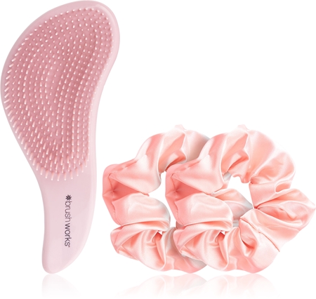 Brushworks Detangling Brush and Scrunchie Set rinkinys plaukams