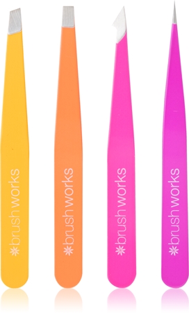 Brushworks Combination Tweezer Set zestaw pęset do brwi