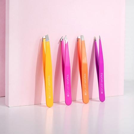 Brushworks Combination Tweezer Set zestaw pęset do brwi