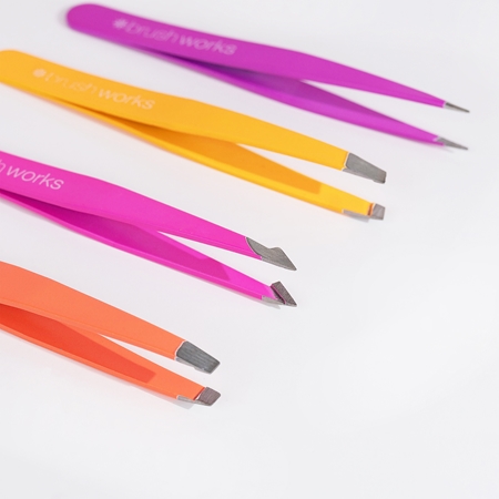 Brushworks Combination Tweezer Set zestaw pęset do brwi
