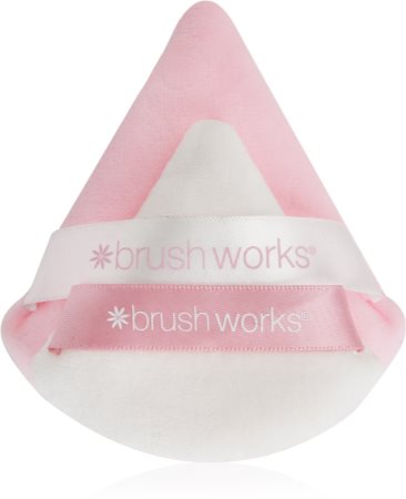 Brushworks Triangular Powder Puff Duo puuterivippa