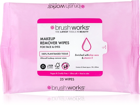 Brushworks Makeup Remover Wipes Μαντηλάκια καθαρισμού