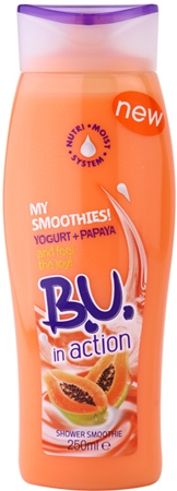 B.U. In Action - My Smoothies! Yogurt + Papaya gel de ducha para mujer 250 ml