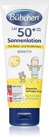 Bübchen Sensitive SPF 50+ leite solar para crianças SPF 50+