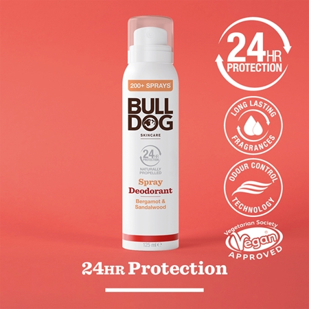 Bulldog Bergamot &Sandalwood Spray Deodorant deodorante spray senza alluminio