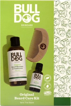 Bulldog Original Beard Care Kit σετ δώρου για άντρες Peach Wood 10,4 cm