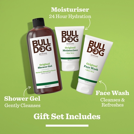 Bulldog Original Grooming Kit gift set for body and face