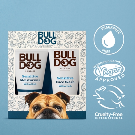 Bulldog Duo Set dovanų rinkinys jautriai odai