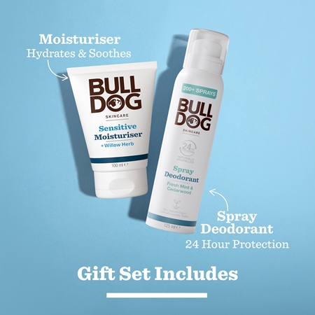 Bulldog Sensitive Duo Geschenkset für Körper und Gesicht für Herren