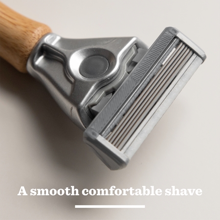 Bulldog Original Bamboo Razor Aparat de ras + rezervă lame 9 bucati