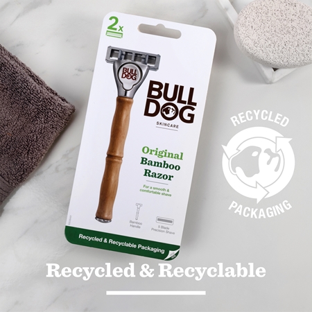 Bulldog Original Bamboo Razor Aparat de ras + rezervă lame 9 bucati