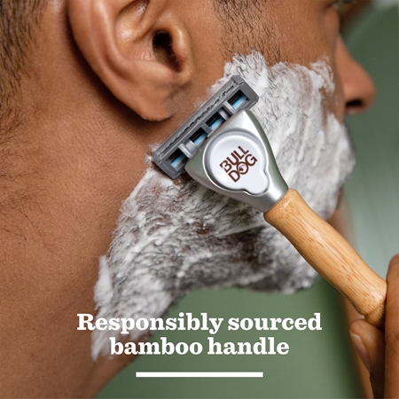 Bulldog Original Bamboo Razor Aparat de ras + rezervă lame 9 bucati
