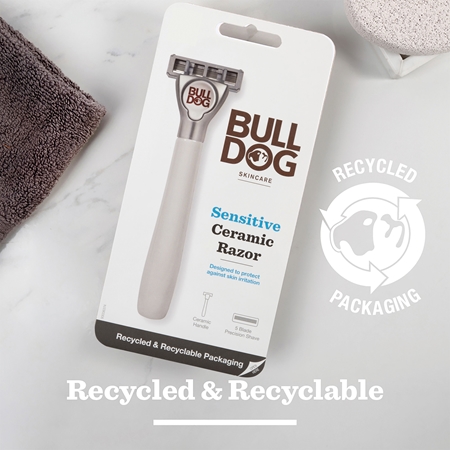 Bulldog Sensitive Ceramic Razor Rasierer + Rasierklingen 9 St.