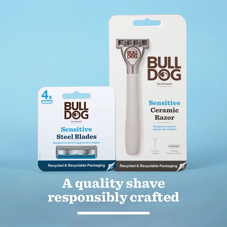 Bulldog Sensitive Ceramic Razor Rasierer + Rasierklingen 9 St.