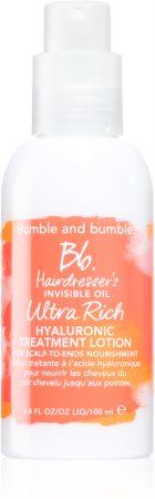 Bumble and bumble Hairdresser's Invisible Oil Ultra Rich Hyaluronic Treatment Lotion ei-huuhdeltava kosteuttava hoito sisältää hyaluronihappoa