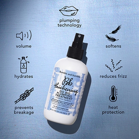 Bumble and bumble Thickening Go Big Plumping Treatment σπρέι για όγκο για πιστολάκι και τελικό φιξάρισμα των μαλλιών