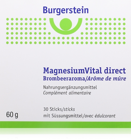 Burgerstein MagnesiumVital Direct Säckchen zur Unterstützung der normalen Funktion des Nervensystems, der Muskeln und der Zähne sowie zur Reduzierung der Müdigkeit