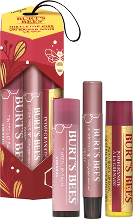 Burt’s Bees Festive Mistletoe Kiss dárková sada na rty