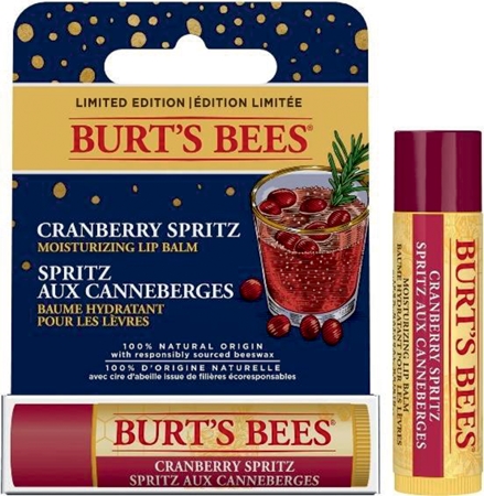 Burt’s Bees Festive Cranberry Spritz baume à lèvres hydratant en stick