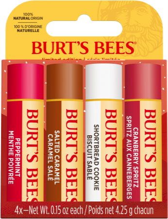 Burt's Bees Festive Holiday Gift Set, 100% Natural Lip Balm