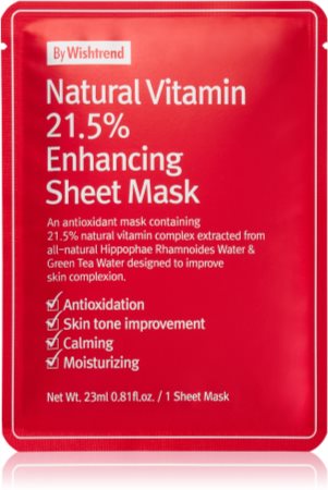 By Wishtrend Natural Vitamin posilňujúca plátienková maska