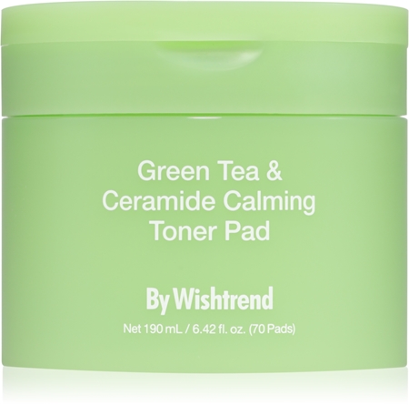 By Wishtrend Green Tea & Ceramide Calming Toner Pad tonisierende Pads mit beruhigender Wirkung