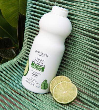 BYPHASSE Lime & Green υπερ καταπραϋντικό σαμπουάν για κανονικά εως λιπαρά μαλλιά και ευαίσθητο δέρμα της κεφαλής