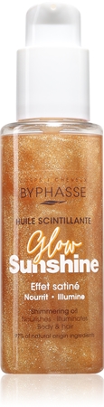 BYPHASSE Glow Sunshine αστραφτερό λάδι για σώμα και μαλλιά