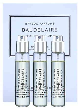 BYREDO Baudelaire Eau de Parfum for Men 3 x 12 ml (3x Refill with Vaporiser)