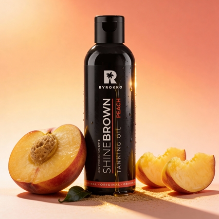BYROKKO Shine Brown Peach Protective Tan-Enhancing Oil SPF 6
