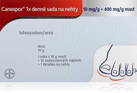 Canespor Canespor sada na nehty 10 mg/g + 400 mg/g sada (pro léčbu nehtové mykózy)