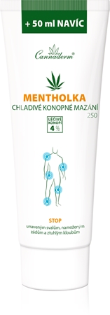 Cannaderm Mentholka konopné mazání masážní krém s chladivým účinkem